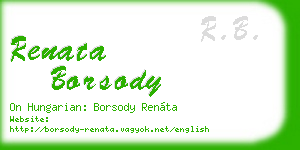 renata borsody business card