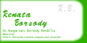 renata borsody business card
